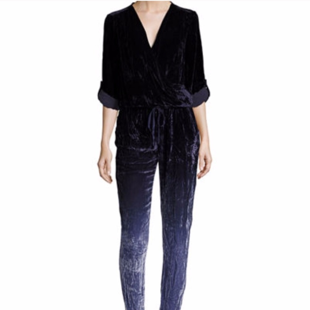 YFB velvet jumpsuit size small